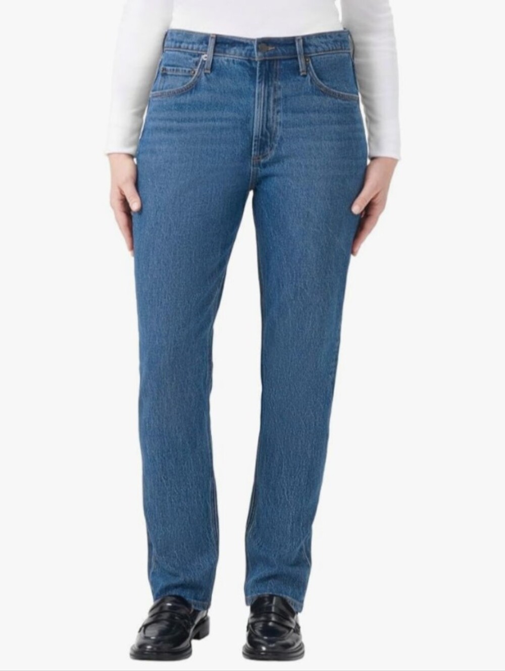 Kirkland Signature Straight-Leg Jeans in Medium Blue Wash